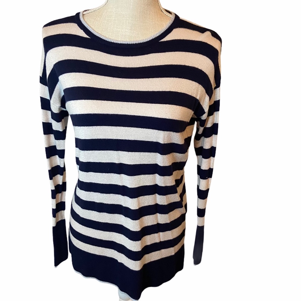 A New Day Blue & White Striped Sweater Size XS